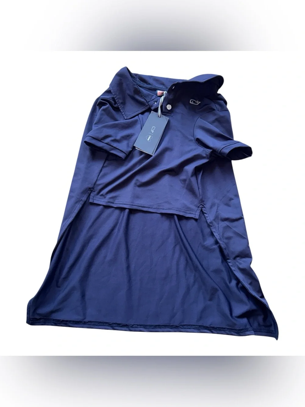 NWT Vineyard Vines Pet Solid Polo In Nautical Navy XXL